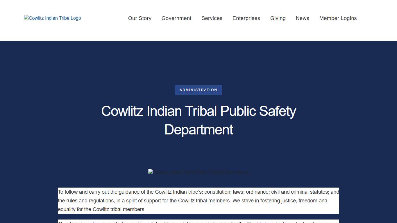 Public Safety The Cowlitz Indian Tribe